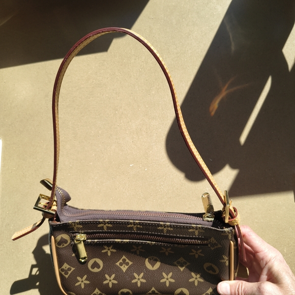 Brown Monogram Shoulder Bag - Picture 8 of 11